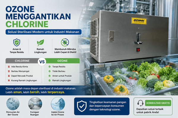 Ozone Gantikan Chlorine Industri Makanan