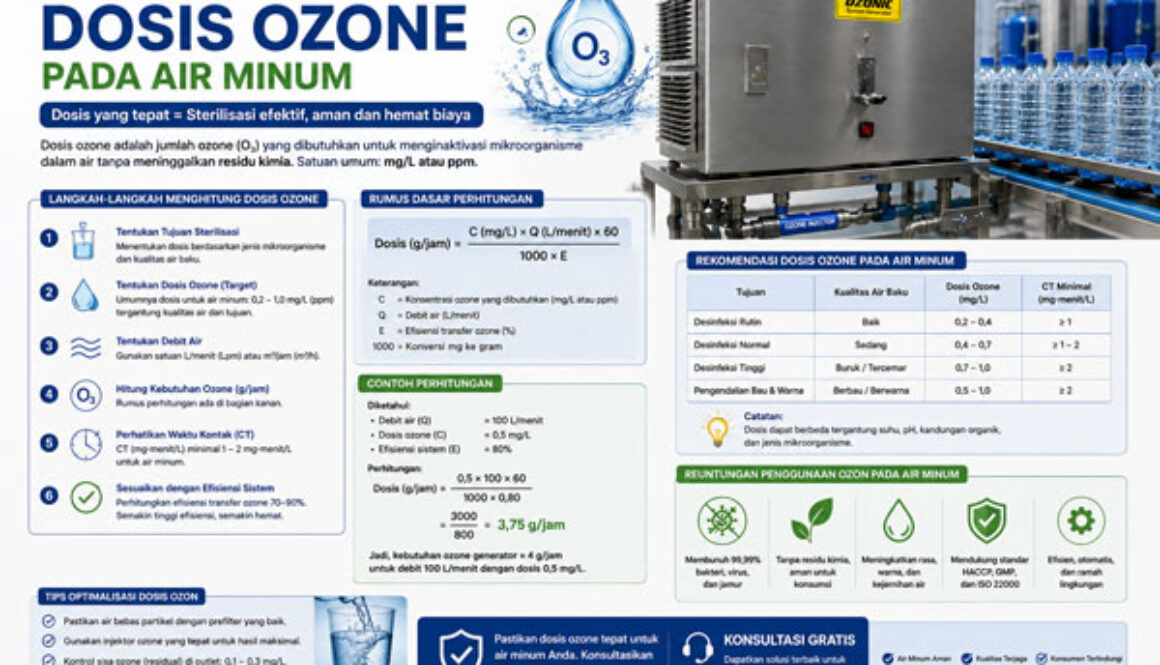 Cara Menghitung Dosis Ozone pada Air Minum