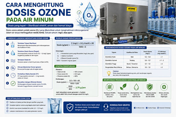 Cara Menghitung Dosis Ozone pada Air Minum