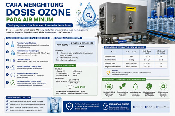 Cara Menghitung Dosis Ozone pada Air Minum