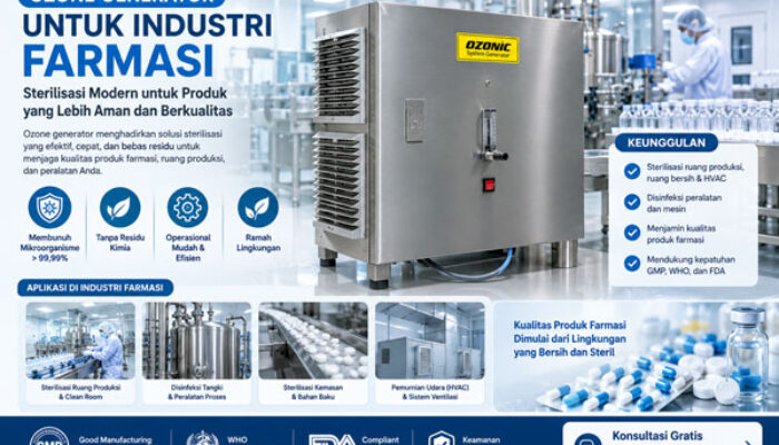 Ozone Generator untuk Industri Farmasi