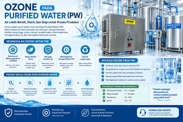 Ozone pada Purified Water (PW)