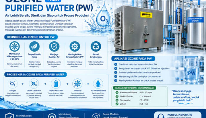 Ozone pada Purified Water (PW)